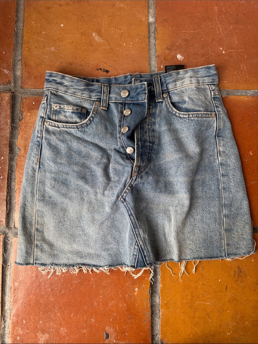 H&M Light Blue Denim Mini Skirt